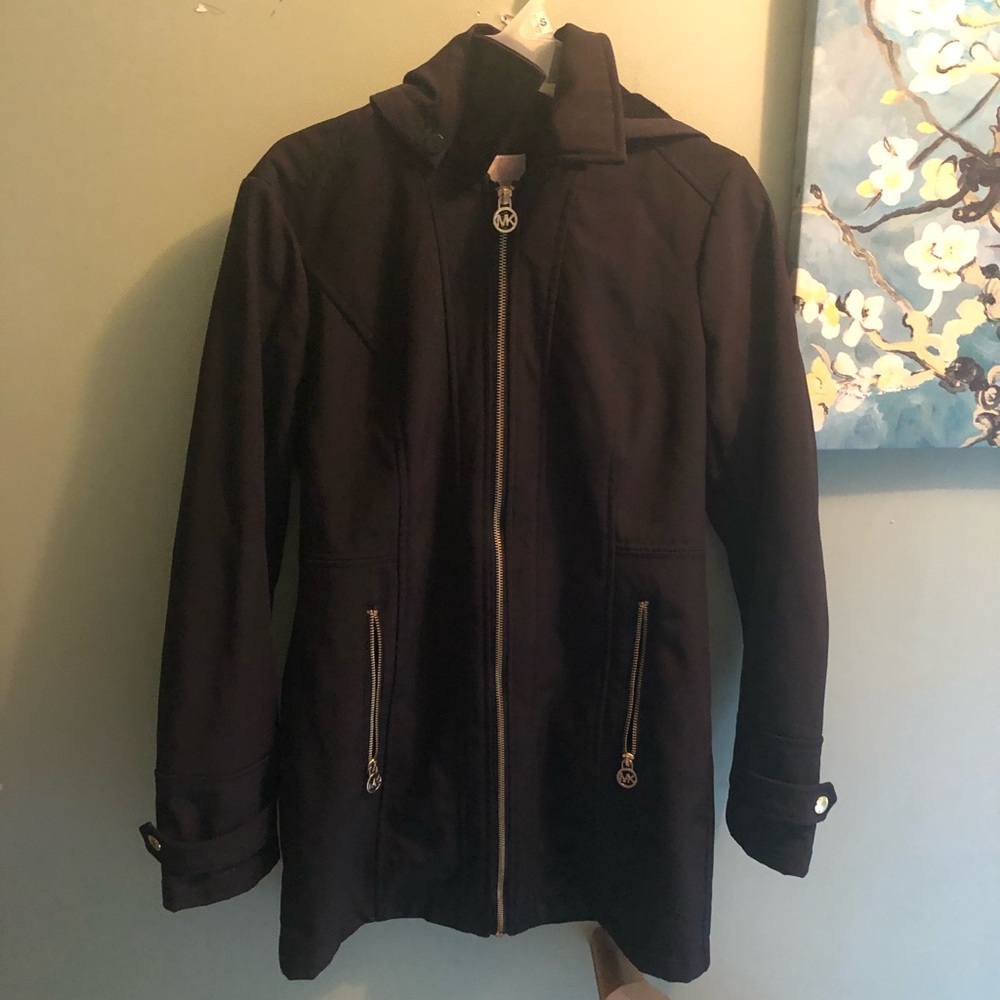 Michael Kors Black Rain Coat